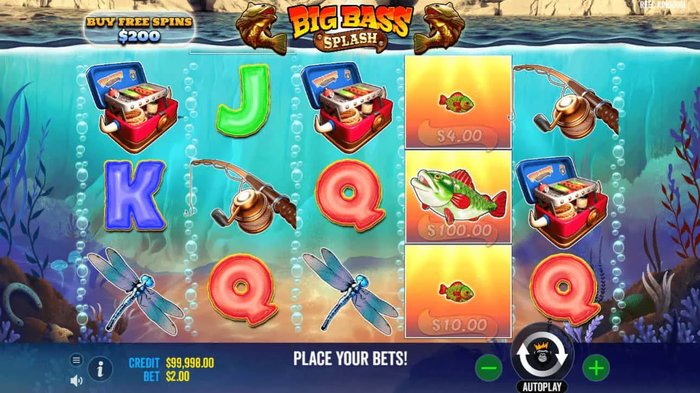 Big Bass Splash: скриншот игрового процесса